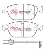 DBA 16-18 Audi A8 (w/380mm Front Rotor) 4.0L Front XP Performance Brake Pads thumbnail 1