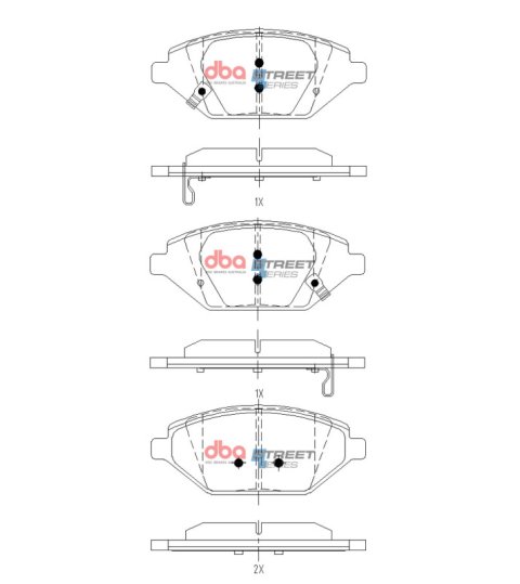 DBA 16-22 Chevrolet Spark Front Street Series Brake Pads