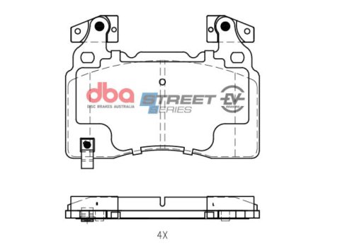 DBA 13-19 Cadillac ATS (w/Brembo Front Caliper) Front SSEV Street Series Brake Pads thumbnail 1