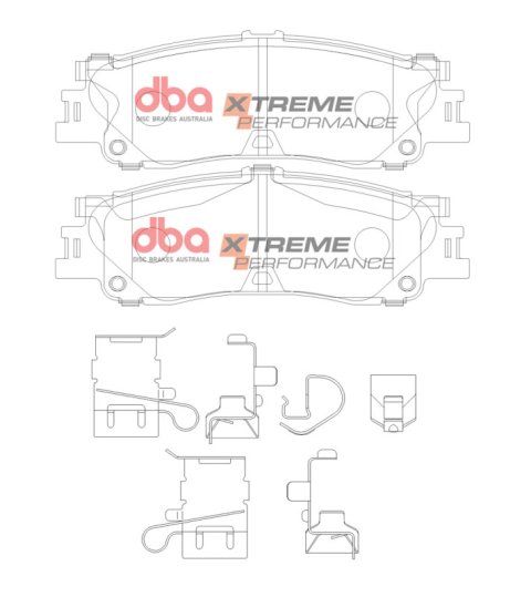 DBA 2022+ Toyota Landcruiser 300 Series XP Xtreme Performance Rear Brake Pads w/ Shims & Clips thumbnail 1