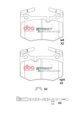 DBA 15-20 Lexus GS F / 15-21 Lexus RC F Street Series Rear Brake Pads thumbnail 6