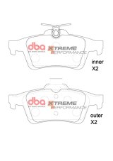 DBA 12-19 Ford Focus ST XP Performance Rear Brake Pads thumbnail 1
