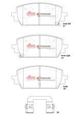 DBA 2021+ Genesis G80 2.5T AWD XP Performance Front Brake Pads thumbnail 6