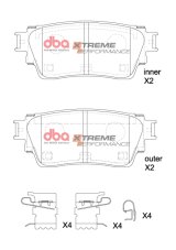 DBA 19-24 Nissan Altima (w/Electronic Parking Brake) XP Performance Rear Brake Pads thumbnail 6