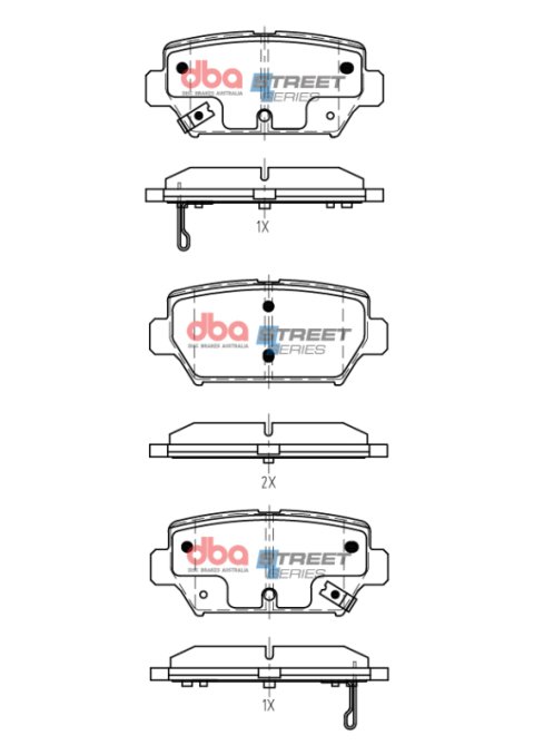 DBA 18-22 Mitsubishi Eclipse Cross (w/Manual Parking Brake) Street Series Rear Brake Pads