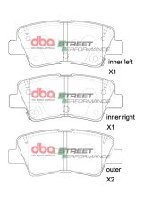 DBA 13-16 Hyundai Elantra GT SP Performance Rear Brake Pads thumbnail 1