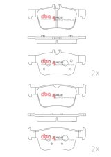 DBA 16-21 Honde Civic (Excl Si/Type-R) RP Performance Rear Brake Pads thumbnail 1