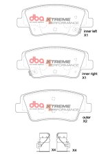 DBA 2022+ Hyundai Ioniq 5 XP Performance Front Brake Pads thumbnail 1