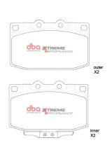 DBA 86-95 Mazda RX-7 (5 Lug) XP Performance Front Brake Pads thumbnail 1