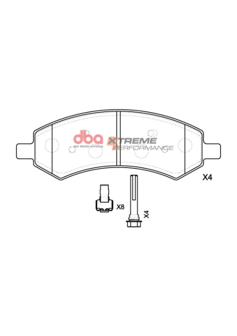 DBA 05-10 Ford Mustang GT XP Performance Front Brake Pads thumbnail 1