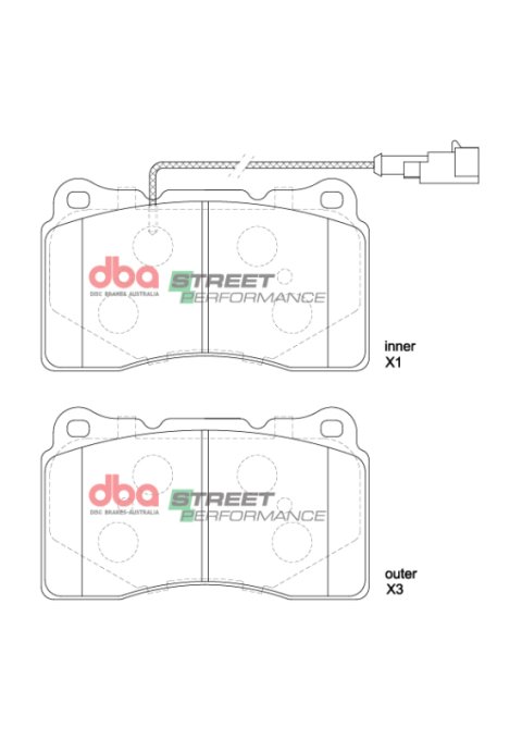 DBA 14-16 Maserati Ghibli (w/345mm Front Rotor) SP Performance Front Brake Pads