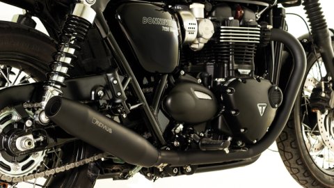 Remus 2018 Triumph Bonneville T 120 Tapered Muffler Slip On - Left & Right Side (1x rms7702 918018L, 1x rms7702 918018R)