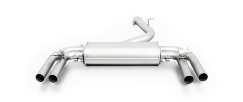 Remus 2013 Audi S3 Sedan Quattro 2.0L Axle Back Exhaust w/Black Chrome Tail Pipe Set (1x rms047013 1500, 4x rms0006 83CBR)