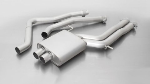 Remus 2013 Audi RS6 C7 Avant 4.0L V8 Axle Back Exhaust w/Resonated Center Section (1x rms048015 0500LR, 1x rms048015 0400)