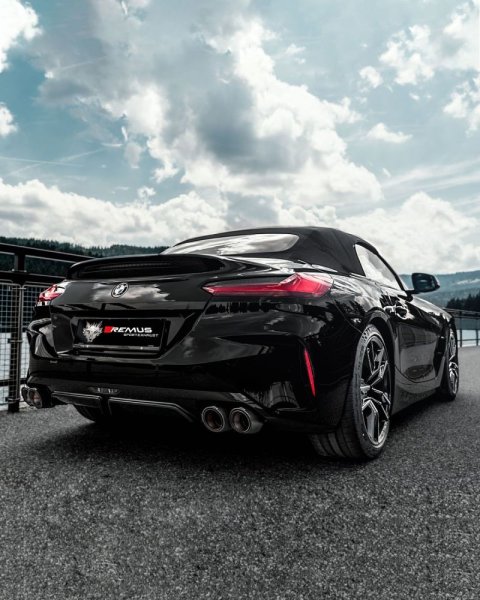 Remus 2018 BMW Z4 M40I Roadster 3.0L Turbo (w/GPF) Axle Back Exhaust w/Carbon Tail Pipe Set (1x rms084019 1500, 4x rms0406 70CSR)