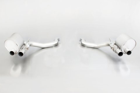 Remus 2013 Maserati Ghibli III (Excl 2017) 3.0L Axle Back Exhaust w/Chrome Tail Pipe Set (1x rms428014 0500LR, 4x rms0006 70SGR)