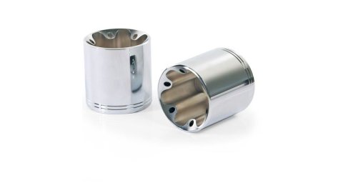 Remus 2021+ BMW R 18 (Euro 5) Chrome Slip On - Left & Right Side w/Straight End V1 End Caps - Silver (1x rms007102 089920LR, 1x rmsEK41)