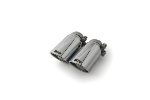 Remus Stainless Steel 84mm Angled Rolled Edge Chrome Tail Pipe Set (Pair) (2x rms0006 55SR) thumbnail 2