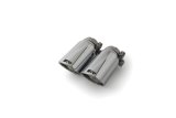 Remus Stainless Steel 84mm Angled Rolled Edge Chrome w/Adj Clamp Tail Pipe Set (Quad Tips) (4x rms0006 55SR) thumbnail 1
