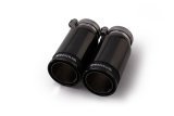 Remus Stainless Steel 84mm Straight Black Chrome w/Carbon Insert Tail Pipe Set (Pair) (4x rms0006 83CBR) thumbnail 1