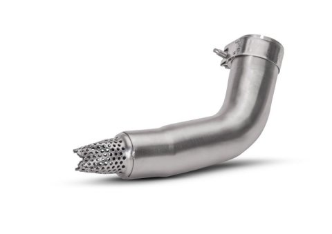 Remus 2021+ KTM 125 Duke (Euro 5) Mesh Brushed Stainless Steel Race Slip On w/ Connection Tube (1x rms74583 100045, 1x rms0105 652021)