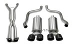 Corsa 06-08 Chevrolet Corvette C6 (A/T) 2.5in Xtreme Cat-Back Exhaust - 3.5in Black Twin Tips thumbnail 1