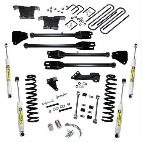 Superlift 08-10 Ford F-250/F-350 SuperDuty 4WD 4in Lift Kit w/ 4-Link Conversion & Superlift Shocks (Bundled Kit)