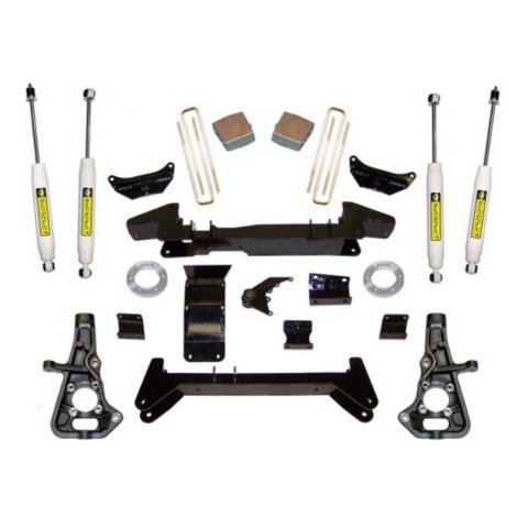 Superlift 01-10 Chevy Silv/GMC Sierra 2500HD/3500 4WD 6in Lift Kit - Knuckle Kit w/ Superlift Shocks (Bundled Kit) thumbnail 1