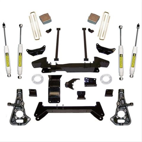 Superlift 01-10 Chevy Silv/GMC Sierra 2500HD/3500 4WD 6in Lift Kit - Knuckle Kit w/ Superlift Shocks (Bundled Kit) thumbnail 4
