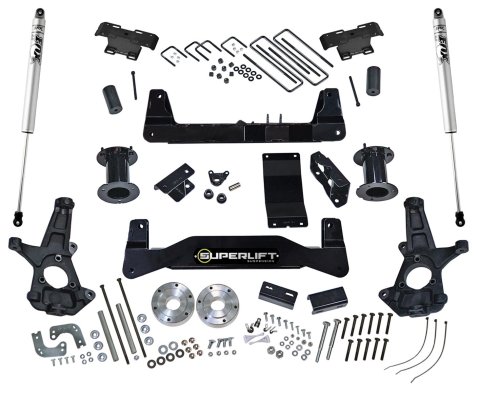Superlift 14-16 Chevy Silv 1500 4WD 6.5in Lift Kit w/ Cast Steel Control Arms Fox 2.0 Shocks (Bundled Kit)