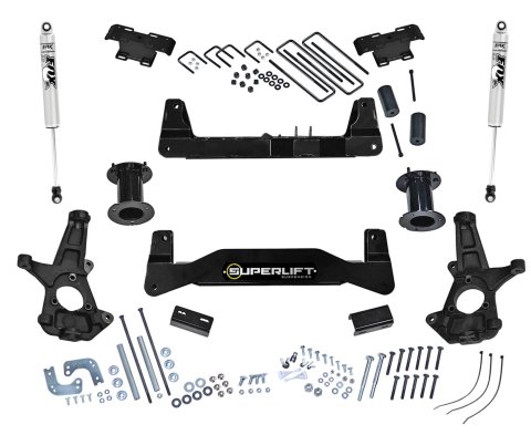 Superlift 07-16 Chevy Silv 1500 2WD 6.5in Lift Kit w/ Cast Steel Control Arms w/ Fox Shocks (Bundled Kit)