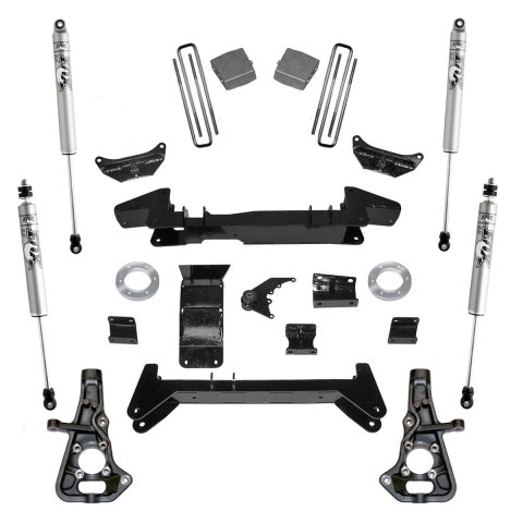 Superlift 01-10 Chevy Silv 2500HD/3500 4WD Knuckle Kit 6in Lift Kit w/ Fox 2.0 Shocks (1x slf3320-1, 1x slf3321, 1x slf3322, 1x slf3323, 1x slf84064)