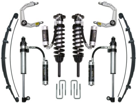 ICON 05-15 Toyota Tacoma 0-3.5in/16-17 Toyota Tacoma 0-2.75in Stage 9 Suspension System w/Billet Uca (Bundled Kit)