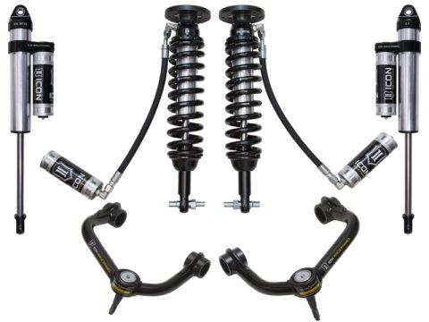 ICON 2015+ Ford F-150 4WD 2-2.63in Stage 4 Suspension System w/Tubular Uca (1x ico98500DJ, 1x ico97720P, 1x ico91811)