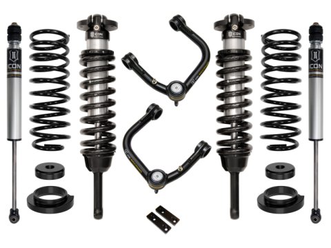 Icon 03-09 GX470 0-3.5in STAGE 2 SUSPENSION SYSTEM W/ TUBULAR UCA (1x ico52700, 1x ico58451DJ, 1x ico58645, 2x ico56505, 1x ico56110) thumbnail 1