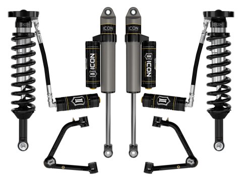 Icon 2023+ GM Canyon/Colorado 1.75-2.5in Stage 4 Suspension System w/ Tubular UCA (1x ico78660DJ, 1x ico71670, 1x ico77751P)