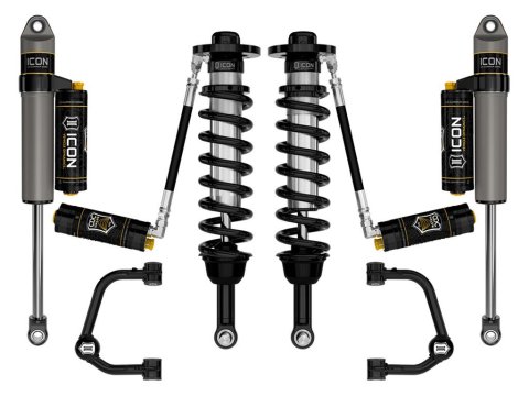 ICON 21-23 Ford F-150 4WD 2.75-3.5in Stage 4 Suspension System w/ Tubular UCA (1x ico97720CP, 1x ico91825C, 1x ico98522DJ)