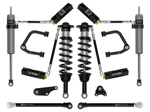 ICON 2024+ Toyota Tacoma 1.25in-3in Stage 8 Suspension System Tubular (1x ico54002T, 1x ico55160, 1x ico58780C, 1x ico57808CP, 1x ico58452DJ)