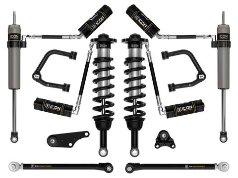 ICON 2024+ Toyota Tacoma 1.25in-3in Stage 7 Suspension System Tubular (1x ico54002T, 1x ico55160, 1x ico58780, 1x ico57808P, 1x ico58452DJ)