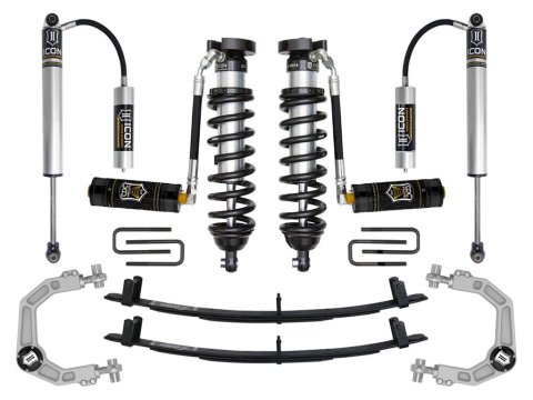 ICON 95.5-04 Toyota Tacoma 0-3in. Stage 5 Suspension System W/ Billet Upper Control Arms (1x ico51100, 2x ico56502R, 1x ico58715C, 1x ico58500DJ) thumbnail 1
