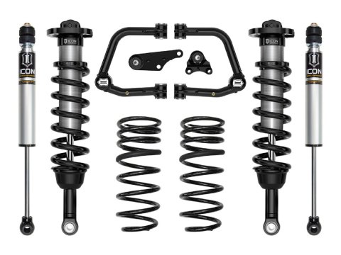Icon 2024+ Toyota Tacoma 1.25-3in Stage 2 Suspension System  w/ Tubular Overland Rear Coils (Bundled Kit)