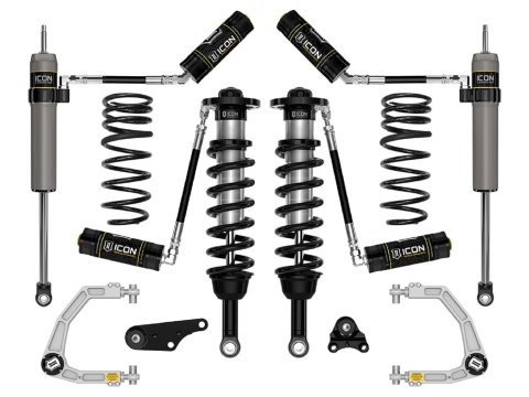 Icon 2024+ Toyota Tacoma 1.25-3in Stage 4 Suspension System w/ Billet Overland Rear Coils (Bundled Kit)
