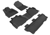 3D MAXpider 08-11 Toyota Sequoia w/ Bench 2nd Row Kagu Black Full Set thumbnail 2