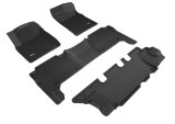 3D MAXpider 17-18 Nissan Armada w/ Bench 2nd Row Kagu Black Full Set thumbnail 1