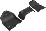 3D MAXpider 19-24 Dodge Ram 1500 Crew Cab W/ Bench Front Row Kagu Black Full Set (R1 3 PCS DESIGN) thumbnail 3