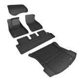 3D MAXpider 17-19 Tesla Model 3 Kagu Black Full Set Front CARGO LINER (SMOOTH BASIN) thumbnail 3