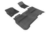 3D MAXpider 14-19 Chevrolet Silverado 1500 Crew Cab / 2500HD / 3500HD Crew Cab Kagu Black Full Set thumbnail 1