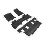 3D MAXpider 07-10 Lincoln Navigator Kagu Black Full Set Bucket Seat w/ Center Console thumbnail 1