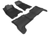 3D MAXpider 04-12 Chevrolet Colorado / GMC Canyon Crew Cab Kagu Black Full Set thumbnail 1