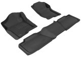3D MAXpider 07-14 GMC Yukon w/ Bench 2nd Row Kagu Black Full Set thumbnail 1